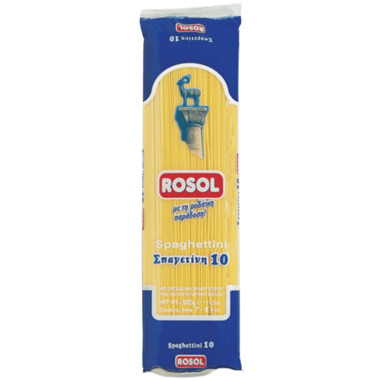 Spaghetti No.10 (500g) Rosol von Rosol bei Araxxon  - Hochwertiges griechisches Produkt.   Spaghetti No.10 (500g) Rosol από Rosol στο Araxxon  - Αυθεντικό ελληνικό προϊόν.